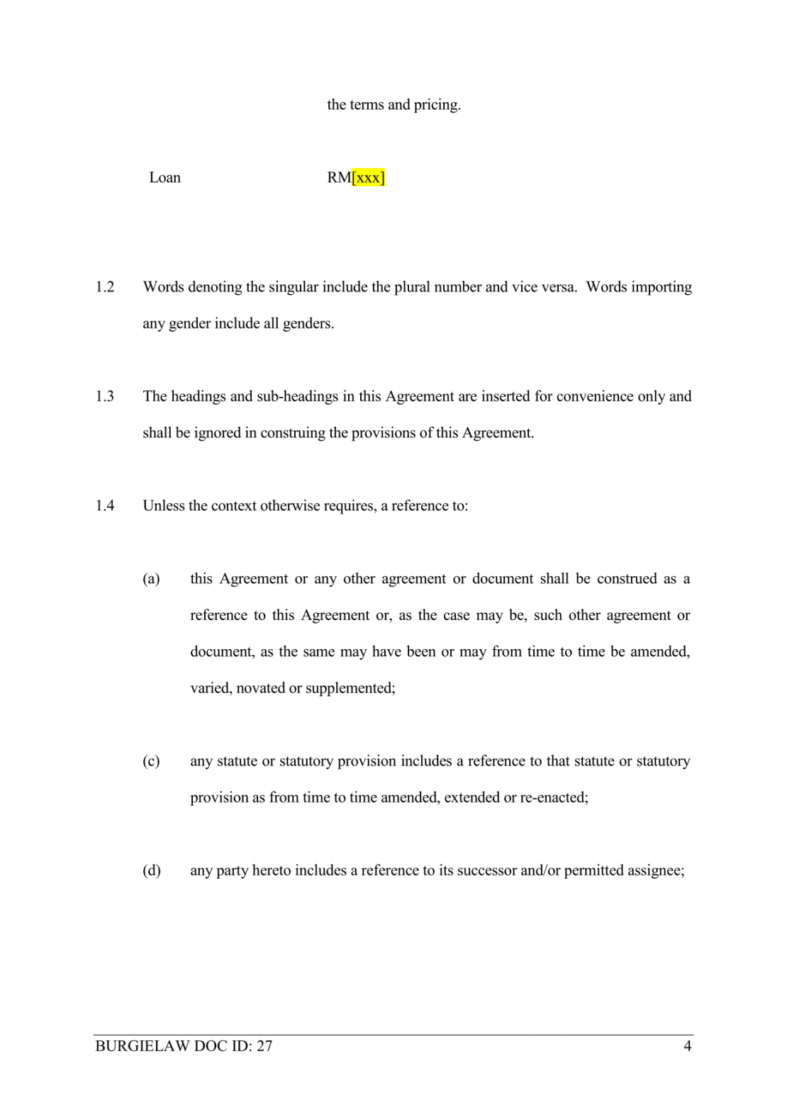 Guarantee Agreement Template - BurgieLaw